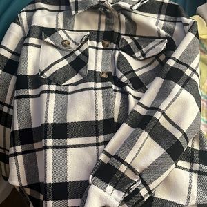 Black white and grey flannel